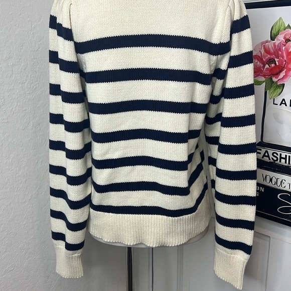 Rails Allie Ivory & Navy Striped Sweater Size M - Picture 7 of 12